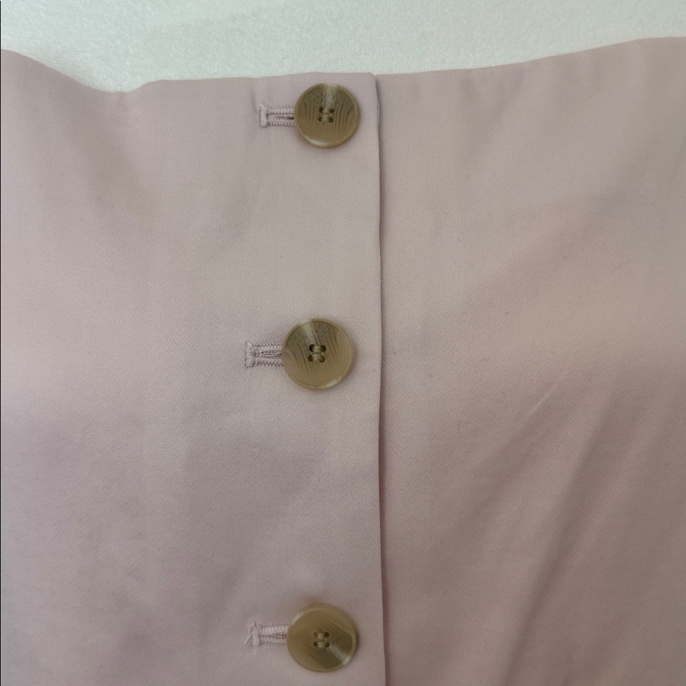 Ann Taylor NWT Light Pink Button-Down High Neck Vest Plus Size - Picture 2 of 5